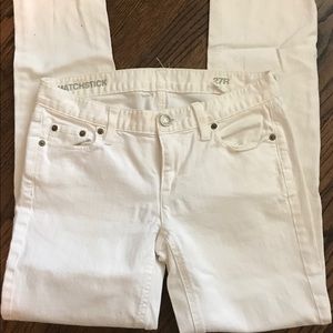 White JCrew Matchstick Jeans